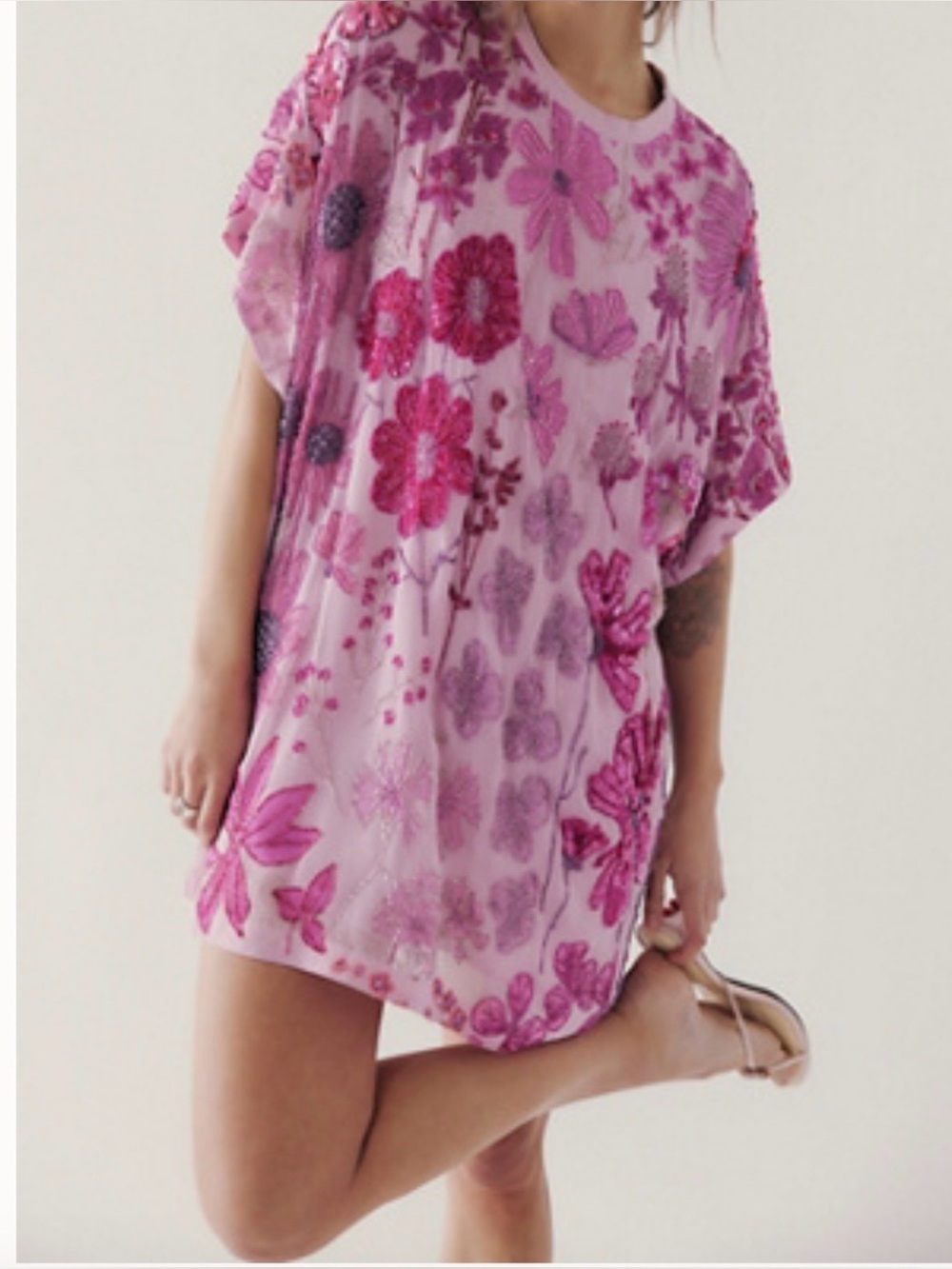 Free People Jewel Mini Dress (Pink/Lilac)